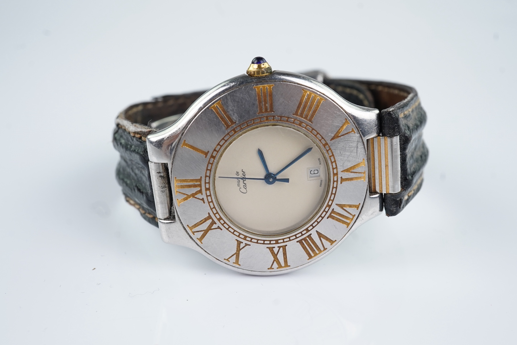 A lady's steel Must de Cartier 21 quartz wrist watch